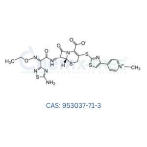 (6R,7R)-7-(2-(5-amino-1,2,4-thiadiazol-3-yl)-2-(ethoxyimino)acetamido)-3-((4-(1-methylpyridin-1-ium-4-yl)thiazol-2-yl)thio)-8-oxo-5-thia-1-azabicyclo[4.2.0]oct-2-ene-2-carboxylate