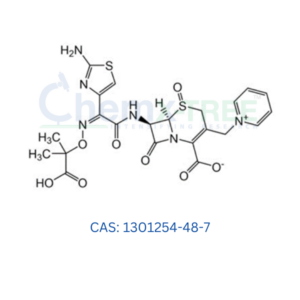 (6R,7R)-7-((Z)-2-(2-Aminothiazol-4-yl)-2-(((2-carboxypropan-2-yl)oxy)imino)acetamido)-8-oxo-3-(pyridin-1-ium-1-ylmethyl)-5-thia-1-azabicyclo[4.2.0]oct-2-ene-2-carboxylate 5-oxide