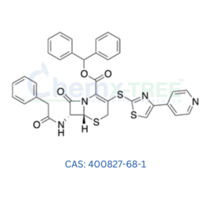 (6R,7R)-Benzhydryl 8-oxo-7-(2-phenylacetamido)-3-((4-(pyridin-4-yl)thiazol-2-yl)thio)-5-thia-1-azabicyclo[4.2.0]oct-2-ene-2-carboxylate